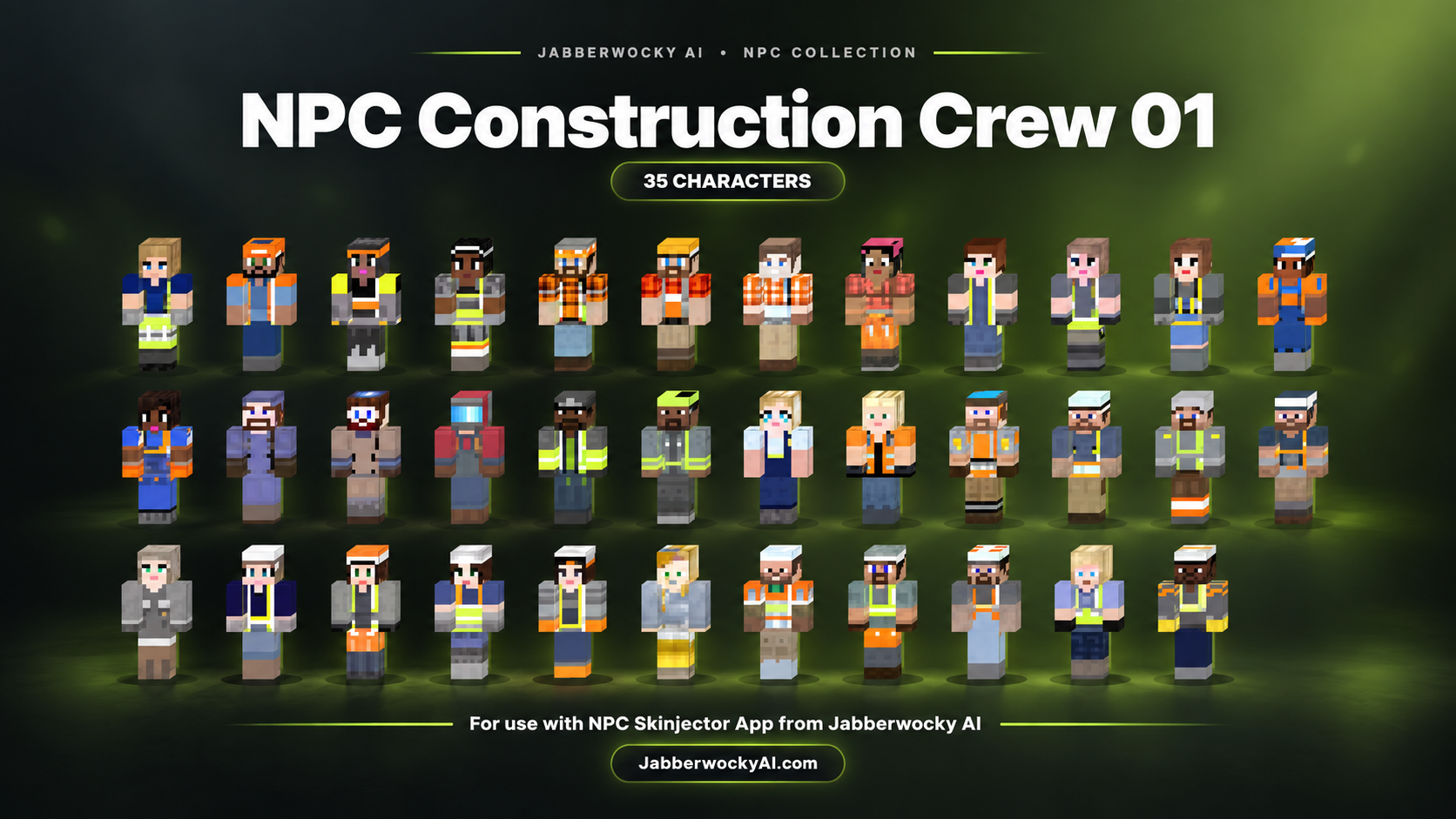 NPC Construction Crew Skin Pack 01 (For use with NPC Skinjector) cover