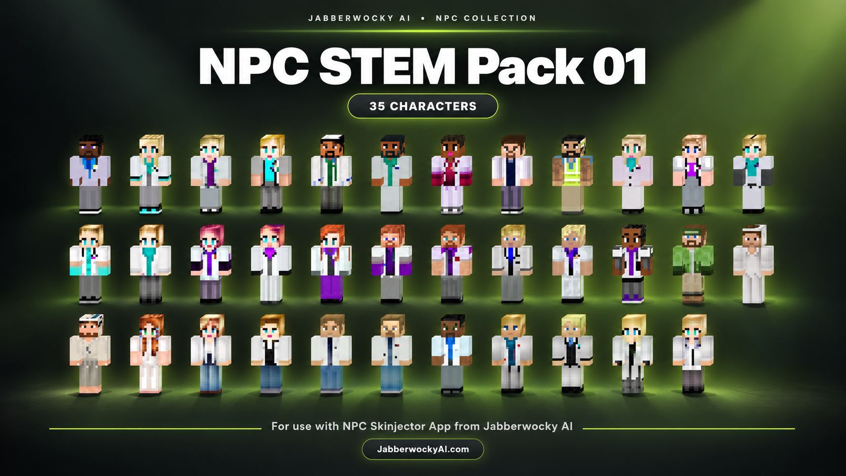 NPC STEM Skin Pack 01 (For educator use with NPC Skinjector from Jabberwocky AI) cover