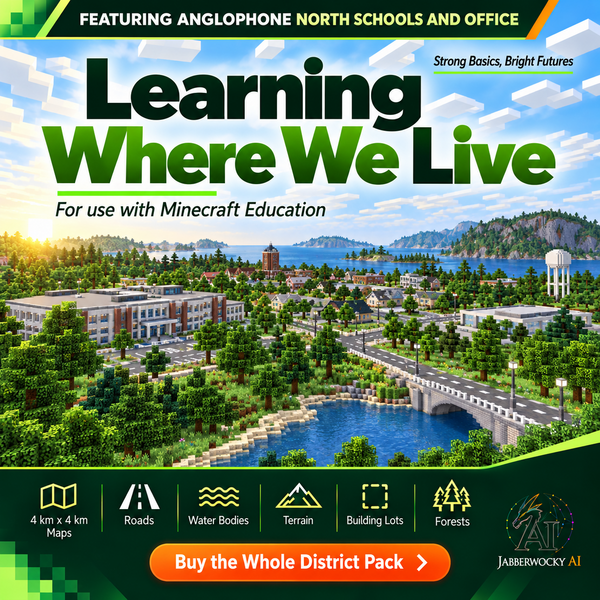 Learning Where We Live Anglophone NORTH Collection for use with Minecraft Education cover